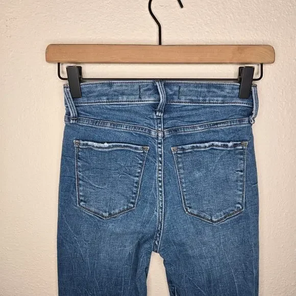 ABERCROMBIE & FITCH The Super Skinny Ankle High Rise Embroidered Size 24/00 - Picture 7 of 10